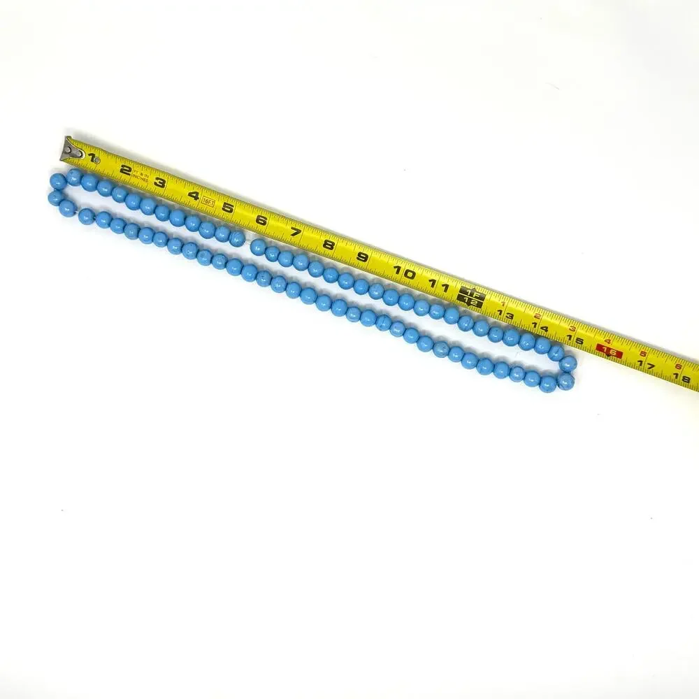 African Trade Beads Bright Blue Clay Ceramic Likely Krobo Vintage